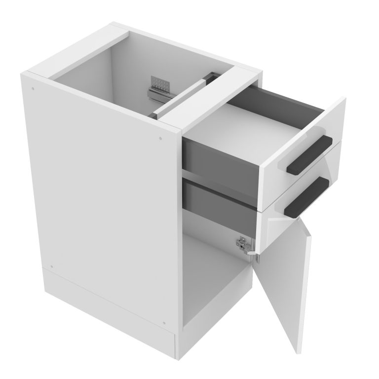 Belini Unterschrank mit Schubladen Premium Full Version 40 cm Hochglanzweiß ohne Arbeitsplatte Hersteller INF SDSZ40/0/WT/W/0/B1/PP

