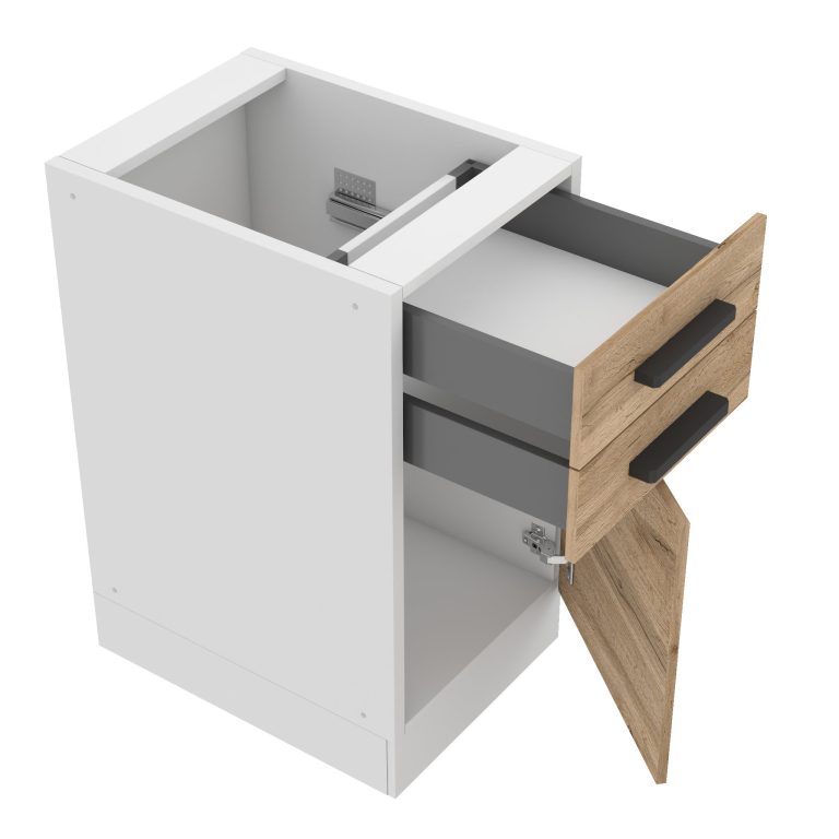 Belini Unterschrank mit Schubladen Premium Full Version 40 cm Wotan-Eiche ohne Arbeitsplatte Hersteller TOR SDSZ40/0/WT/DW/0/B1/PP
