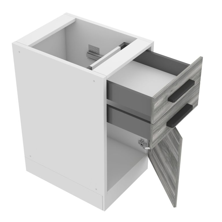 Belini Unterschrank mit Schubladen Premium Full Version 40 cm Grau Anthrazit Glamour Wood ohne Arbeitsplatte Hersteller TOR SDSZ40/0/WT/GW/0/B1/PP
