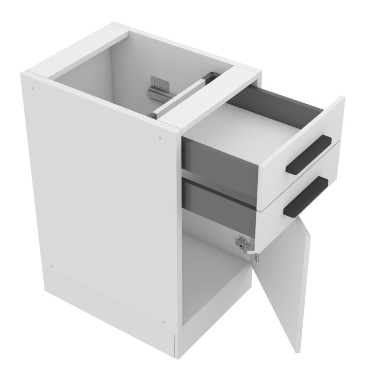 Belini Unterschrank mit Schubladen Premium Full Version 40 cm Mattweiß ohne Arbeitsplatte Hersteller TOR SDSZ40/0/WT/WT/0/B1/PP
