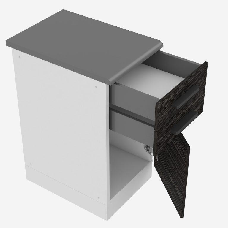 Belini Unterschrank mit Schubladen Premium Full Version 40 cm königliches Ebenholz mit Arbeitsplatte Hersteller TOR SDSZ40/0/WT/HK/B/B1/PP
