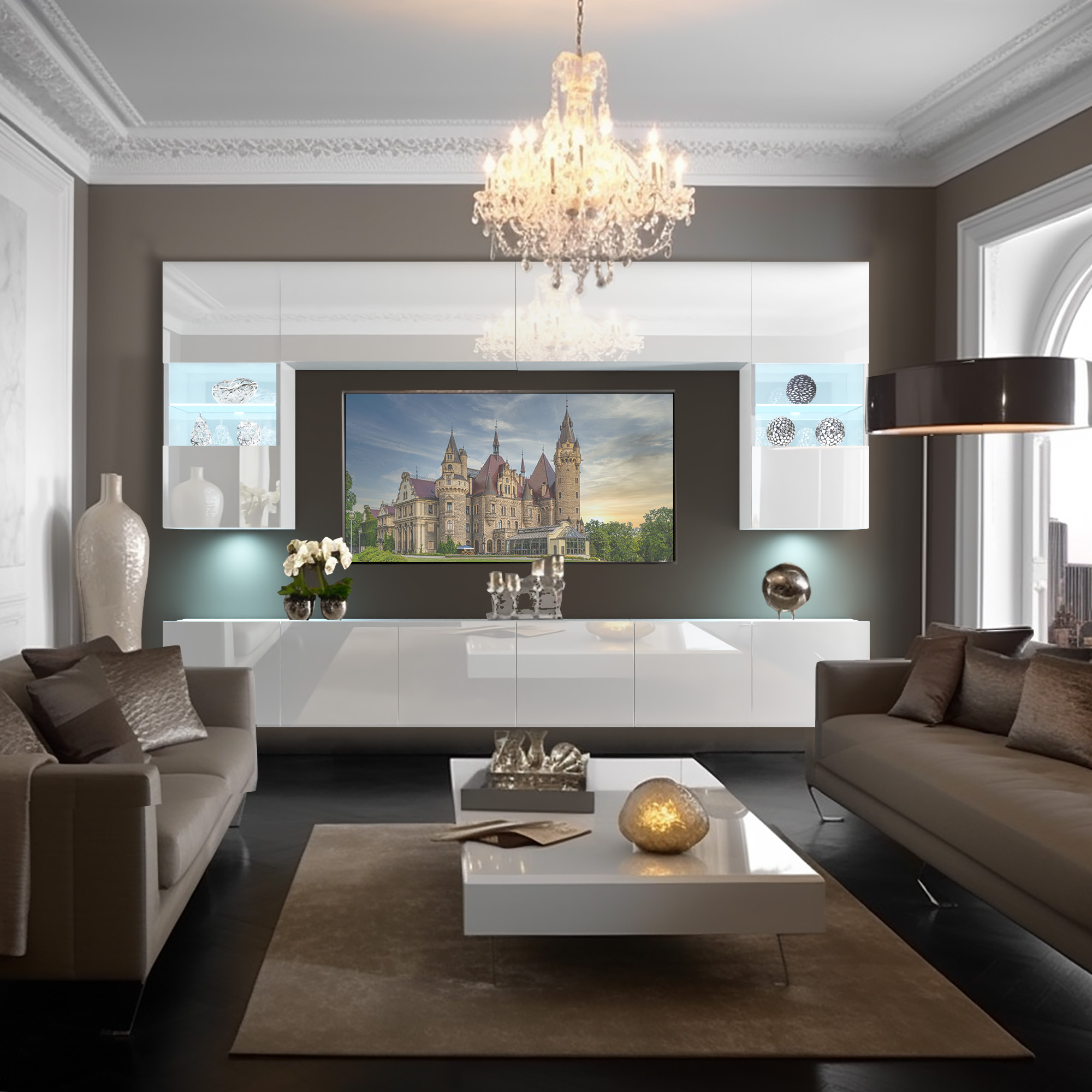 Elegantes Wohnzimmer mit klassischem Design