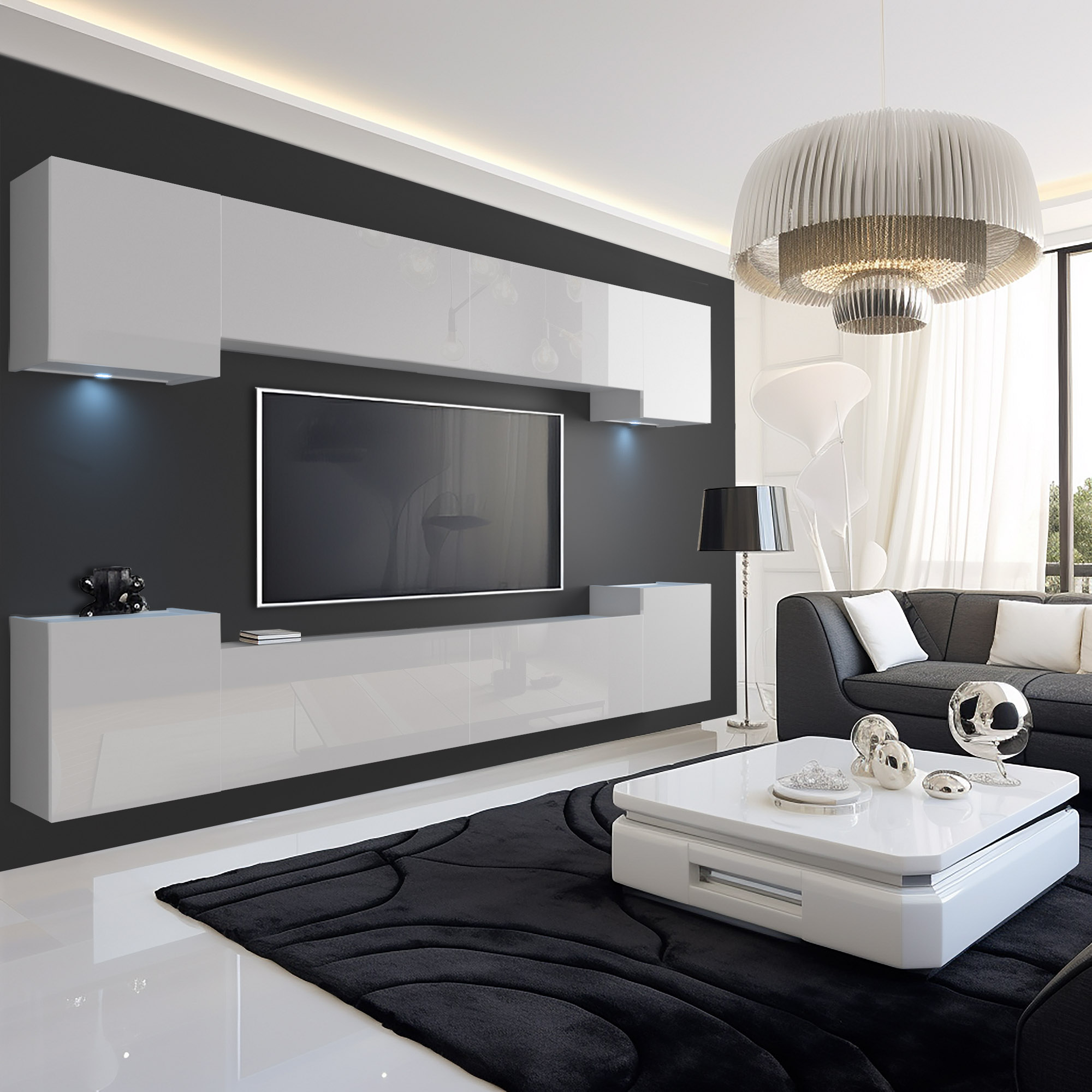 Modernes Wohnzimmer mit stilvollem Interior Design