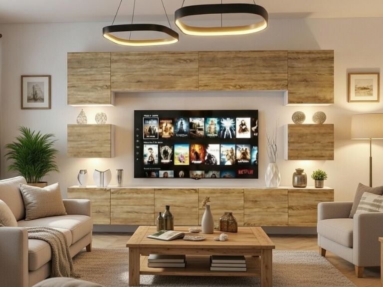 Wohnwand Belini Premium Full Version Sonoma Eiche + LED-Beleuchtung Nexum 50 Hersteller NEX 3/0/W/DS/0/0/PP