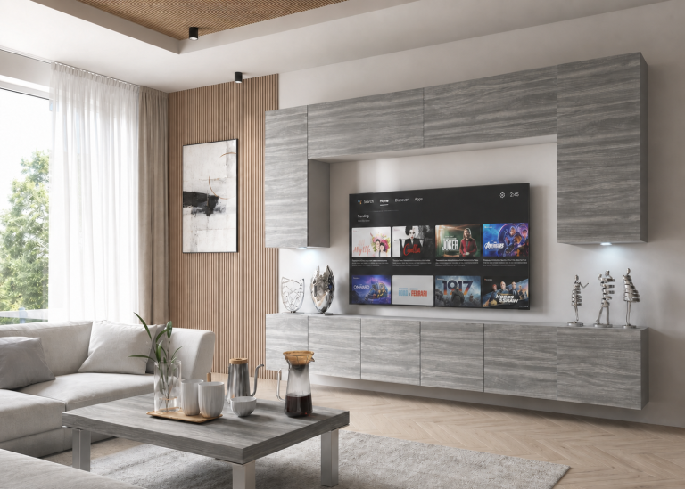 Wohnwände 300 cm für TV/Audio, anthrazitgrau, Hersteller IMP PRIMO 2/5/W/GW1/0/0