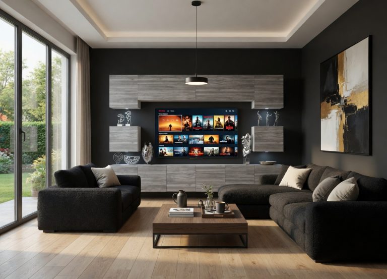 Wohnwände 300 cm für TV/Audio, anthrazitgrau, Hersteller IMP PRIMO 3/5/W/GW1/0/0