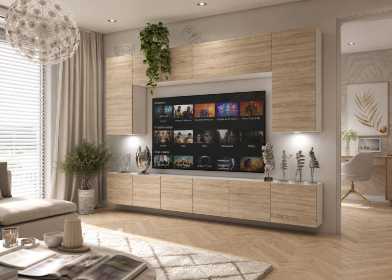 Wohnwände 300 cm für TV/Audio, Sonoma-Eiche, Hersteller IMP PRIMO 2/5/W/DS/0/0