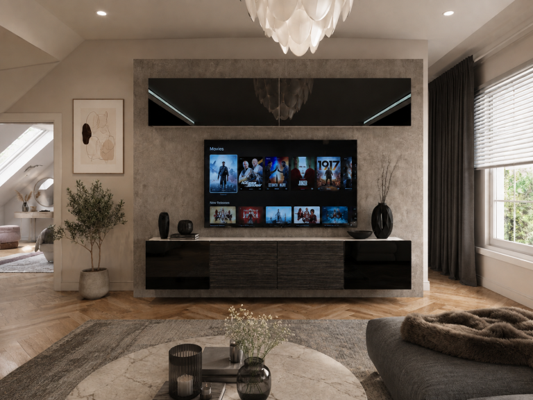 Wohnwand 200 cm TV-/RTV-Wand Schwarz Hochglanz / Ebenholz Hersteller IMP 6/5/W/BBHKB/0/0