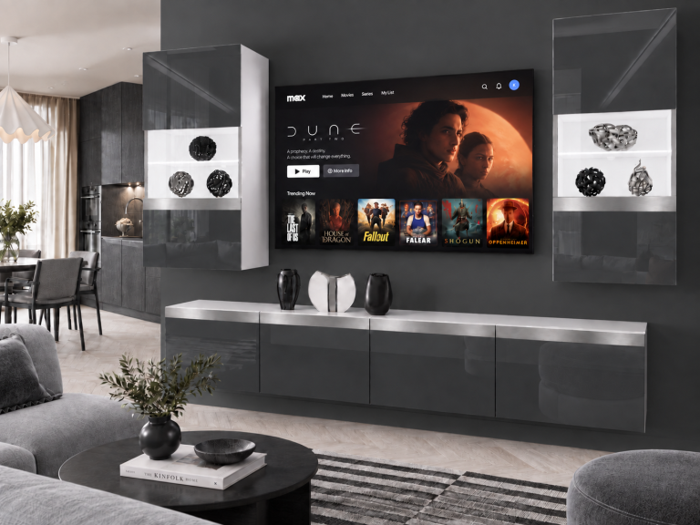 Meblościanka Prestige 200 cm TV/RTV szara połysk Producent IMP P Keanu 7/5/W/S/0/0/SL
