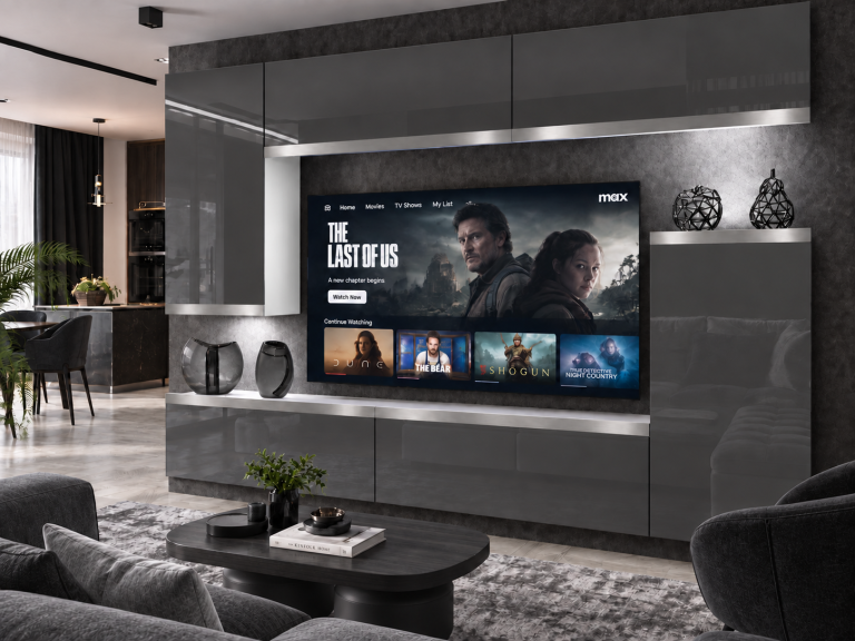 Meblościanka Prestige 250 cm TV/RTV szara połysk Producent IMP P Woody 8/5/W/S/0/0/SL