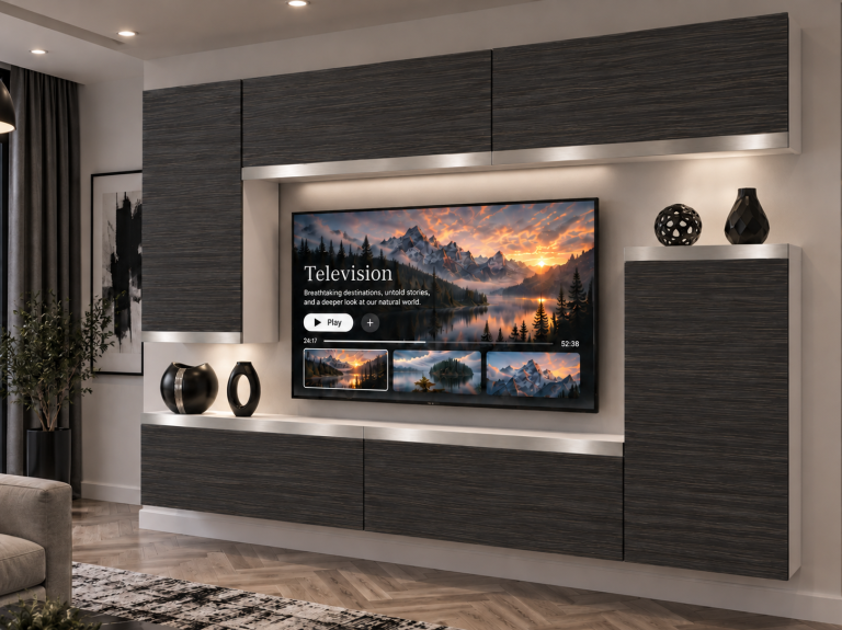 Meblościanka Prestige 250 cm TV/RTV czarna heban Producent IMP P Woody 8/5/W/HK/0/0/SL