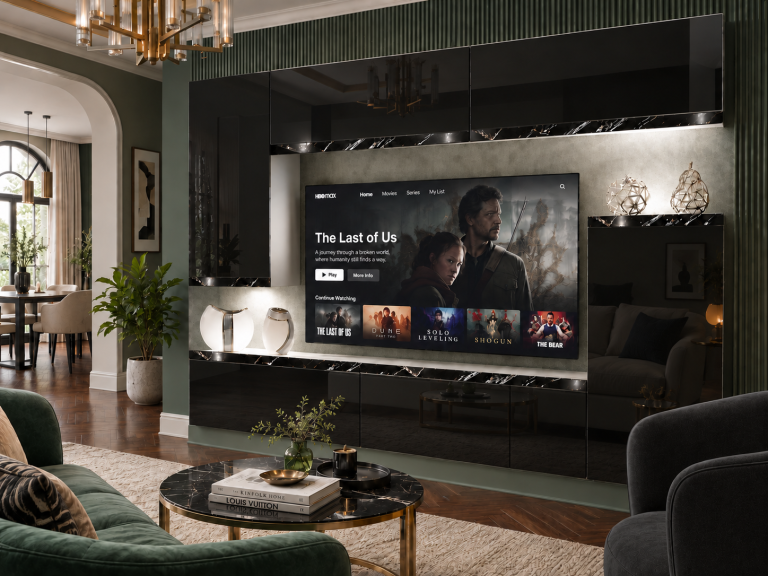 Meblościanka Prestige 250 cm TV/RTV czarna połysk Producent IMP P Woody 8/5/W/B/0/0/CS