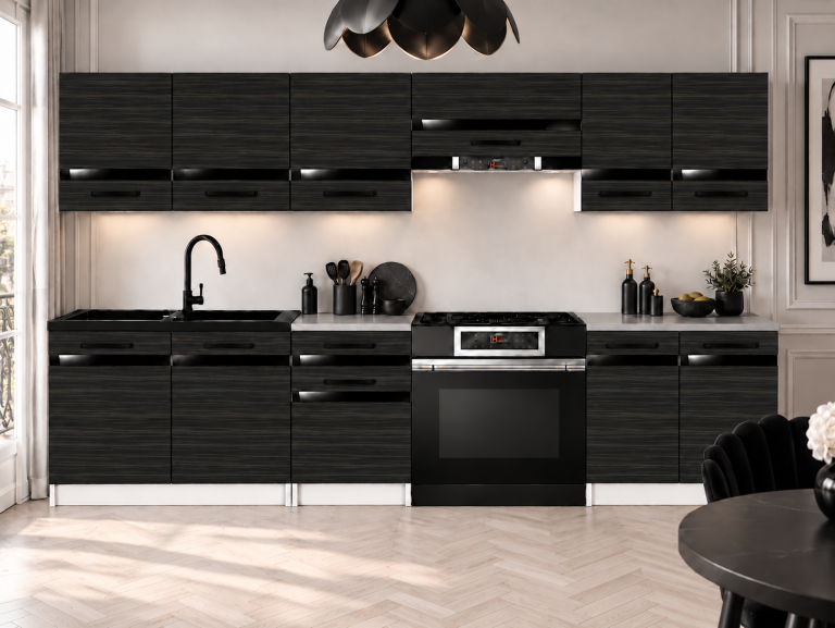 Meble kuchenne Prestige 240 cm heban królewsk bez blatu Producent TOR P Salvador/0/WT/HK/BB/0/CP