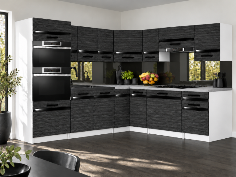 Küchenmöbel Prestige 420 cm Königsebenholz mit Arbeitsplatte Hersteller TOR P Diego/0/WT/HK/0/A1/CP
