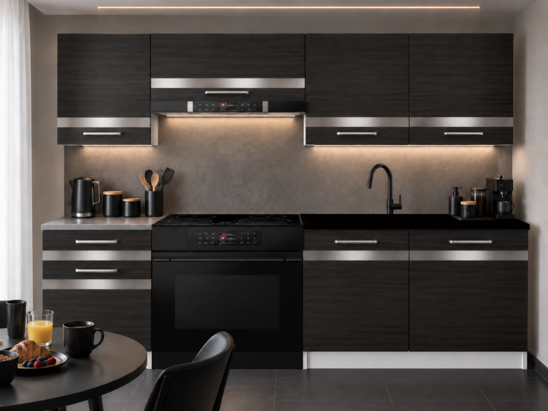 Meble kuchenne Prestige 180 cm heban królewski z blatem Producent TOR P Leonardo/0/WT/HK/0/C1/SL