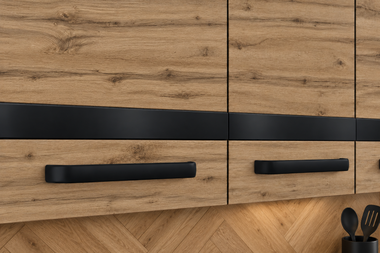 Küchenmöbel Prestige 260 cm Wotan-Eiche ohne Arbeitsplatte Hersteller TOR P Frida/0/WT/DW/BB/A1/CM
